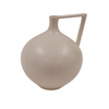 Cream Ceramic Speckled Vase with Handle