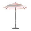 Outdoor Umbrella - White & Salmon Stripes