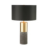 Table Lamp - Cement & Brass Cylinder