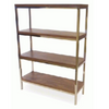 Bookshelf - 4 Shelf Chrome & Walnut