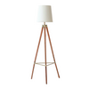 Floor Lamp - Tripod Wood Legs w/ Gold