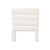 Headboard - Twin Adelaide 4 Horizontal Sections White Leather