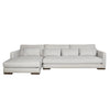 Sectional - Chill Soft Grey w/ Wood Base Left Arm Chaise - 129"
