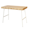 Desk - Bamboo 3 Drawer w/ White Legs - 40''