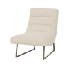 Accent Chair -  Selby Armless Cream w/ Bronze Legs