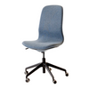 Office Chair - Blue Fabric Wheels