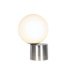 Table Lamp - Brushed Steel Opaque Ball