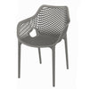 Outdoor Chair - Grey Plastic Geometric