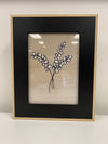 Art - Three White Flowers Black & Wood Frame - Small - CLEARED 8" X 10"