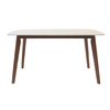 Dining Table - White Top w/Wooden Legs 36x57"
