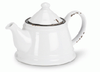 Tea Pot - Glossy White w/ Black Short