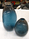 Pebble Bubble Vase Short Blue