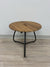 Outdoor Side Table - Round Wood Slats