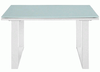 Outdoor Coffee Table - Small White Frame w/ Frosted Top