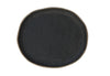 Plate - Natural Stoneware w/ Matte Black Small