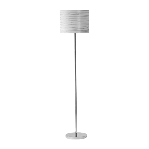 Simple Chrome Round Base Floor Lamp