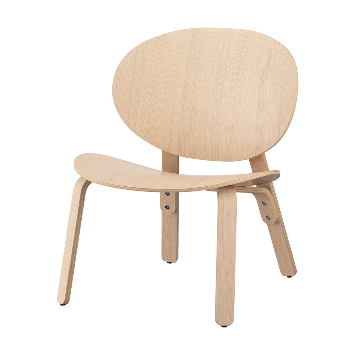 Scandinavian Bentwood Natural Oak Accent Chair