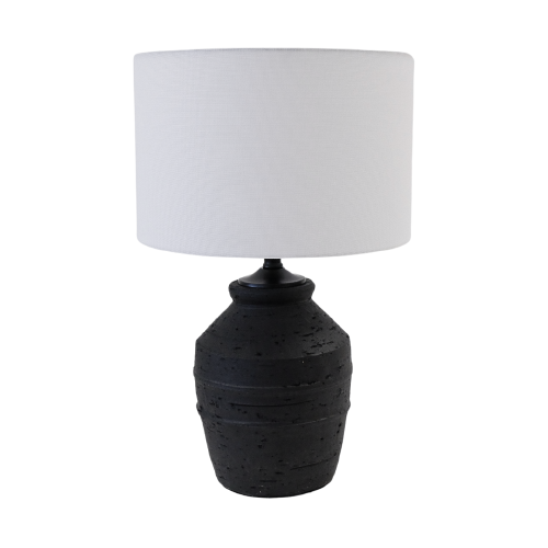 Table Lamp with Black Geometric Silhouette