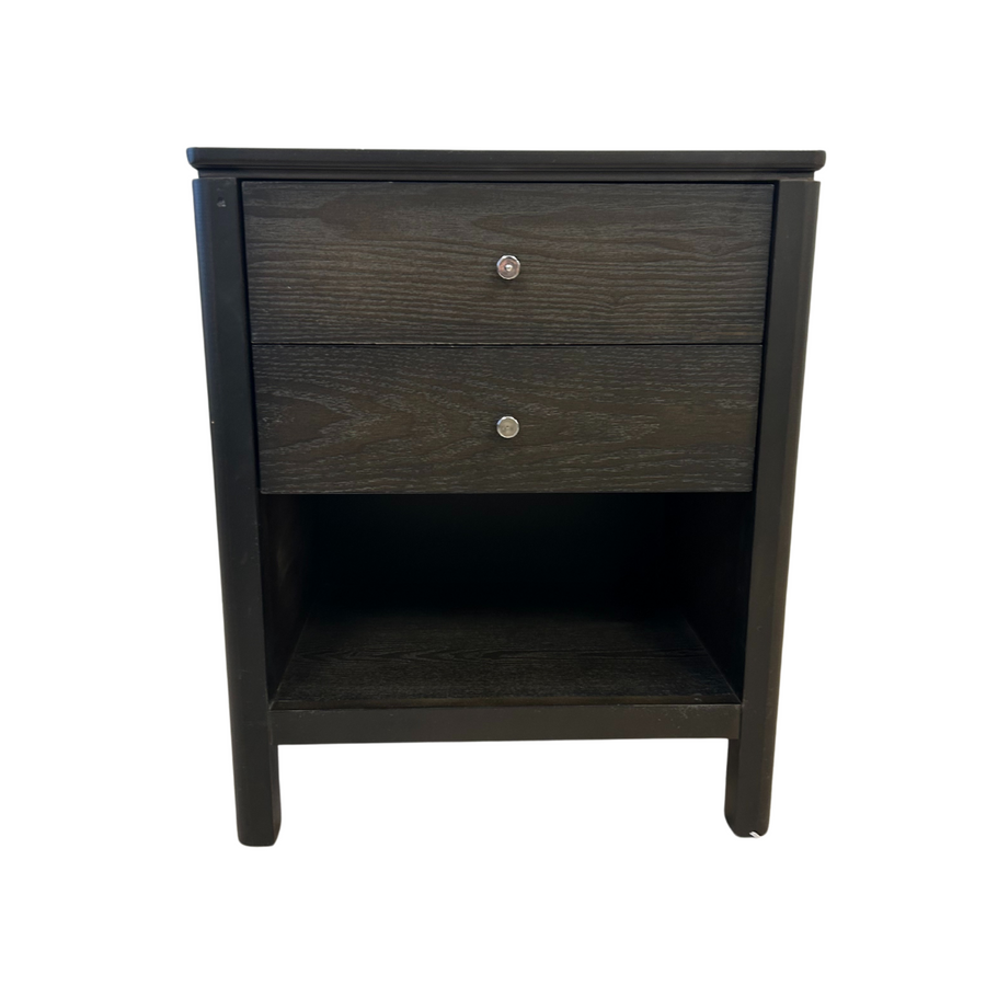 Black 2 Drawer Side Table