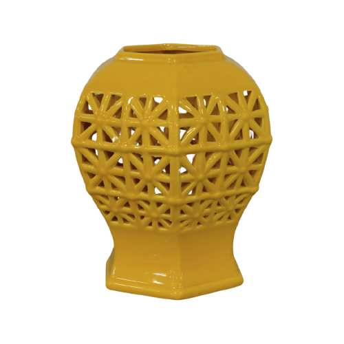 Urn Cut Out Pattern Yellow