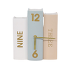 Books Pastel Colours Clock