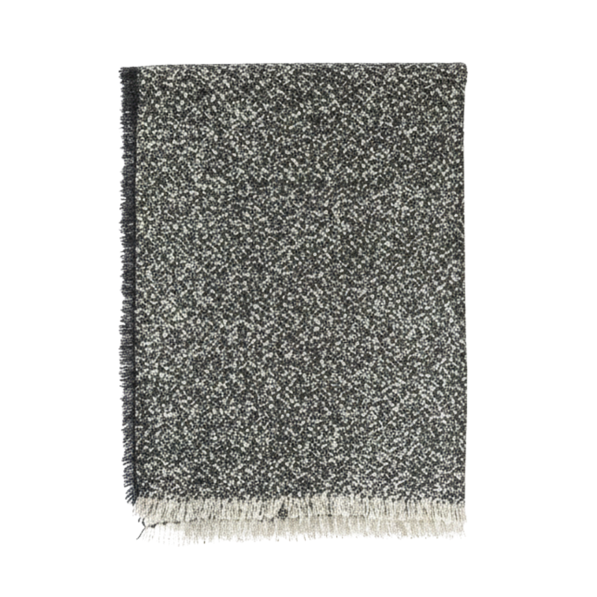 Black & Cream Speckle Throw