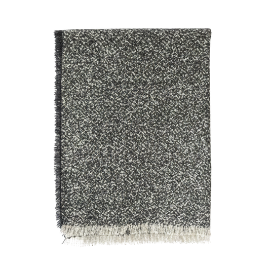 Black & Cream Speckle Throw