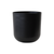 Medium Black Matte Plastic-Stone Planter