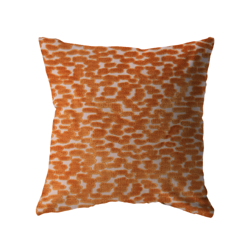 18x18 - Orange Burn-out Velvet Splotches