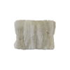 11x14 - Faux Fur Stripe White Tan Cream
