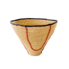 Small Natural Seagrass With Multi Color Trim Basket