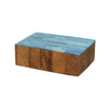 Small Blue & Wood Box