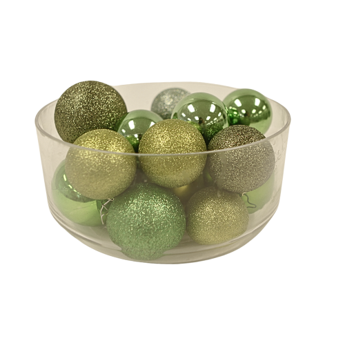 Christmas - Green Ornaments Box SMALL