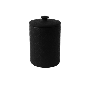 Canister - Medium Black w/ Pattern