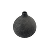 Dark Grey Clay Textured Round Vase