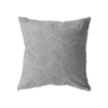 18x18 - Light Grey w/ White & Silver Geometric Pattern