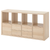 Shelves - Light Wood W/ Storage 58"