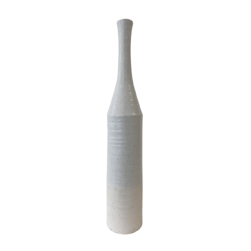 Vase - Large Ceramic Cream & Pale Grey Stoneware