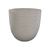 Medium White on White Ceramic Striped Pot