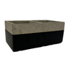 Black Double Rectangle Cement Planter