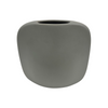 Small Matte Grey Wedge Vase