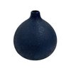 Navy Blue Round Textured Vase