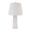 Table Lamp in Off-white Tapered Alabaster Marble