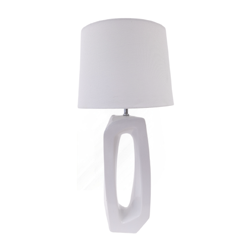 Table Lamp - Grey Geometric Ring Tall