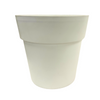 Large Round White Linea Plastic Pot