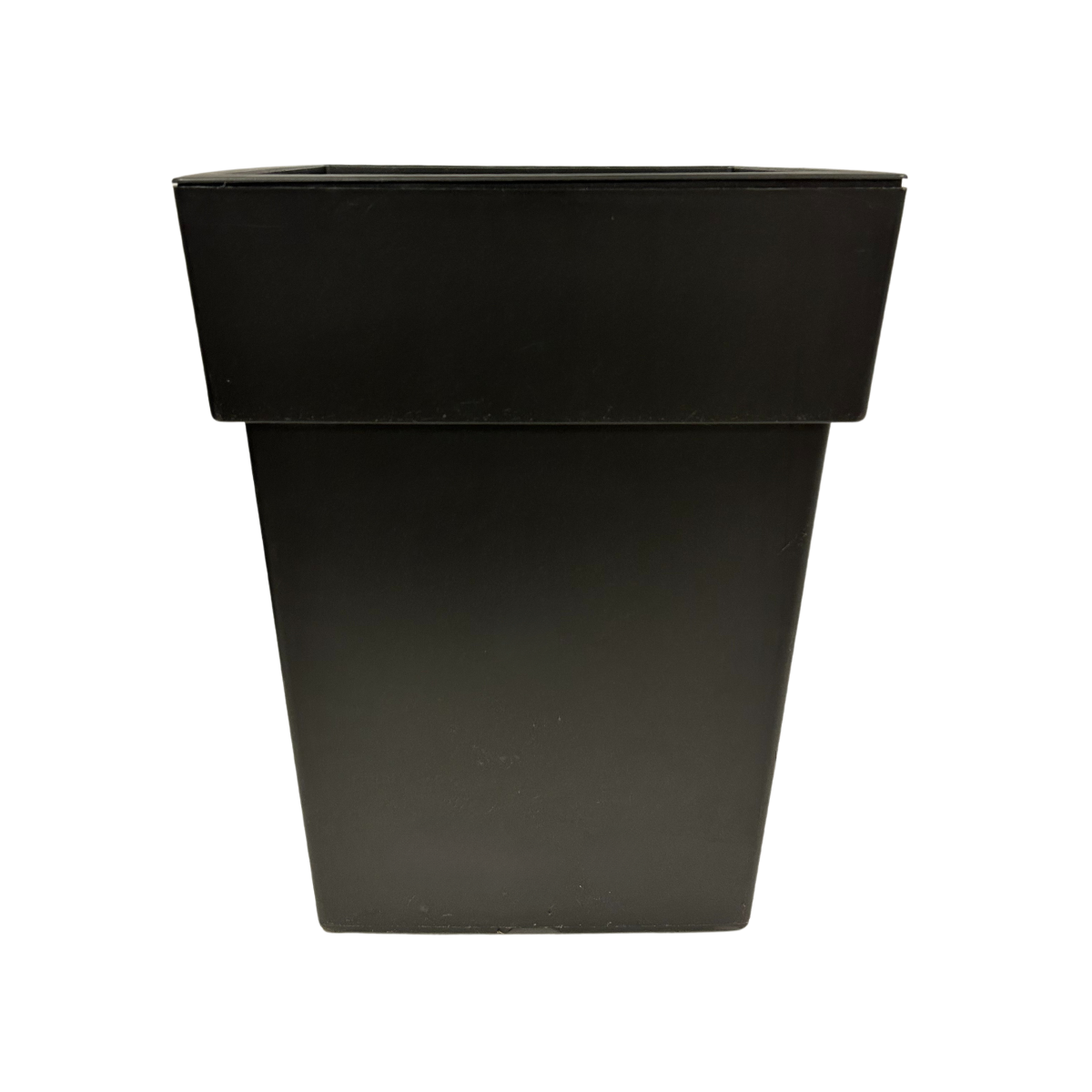 Large Square Charcoal Black Linea Plastic Pot