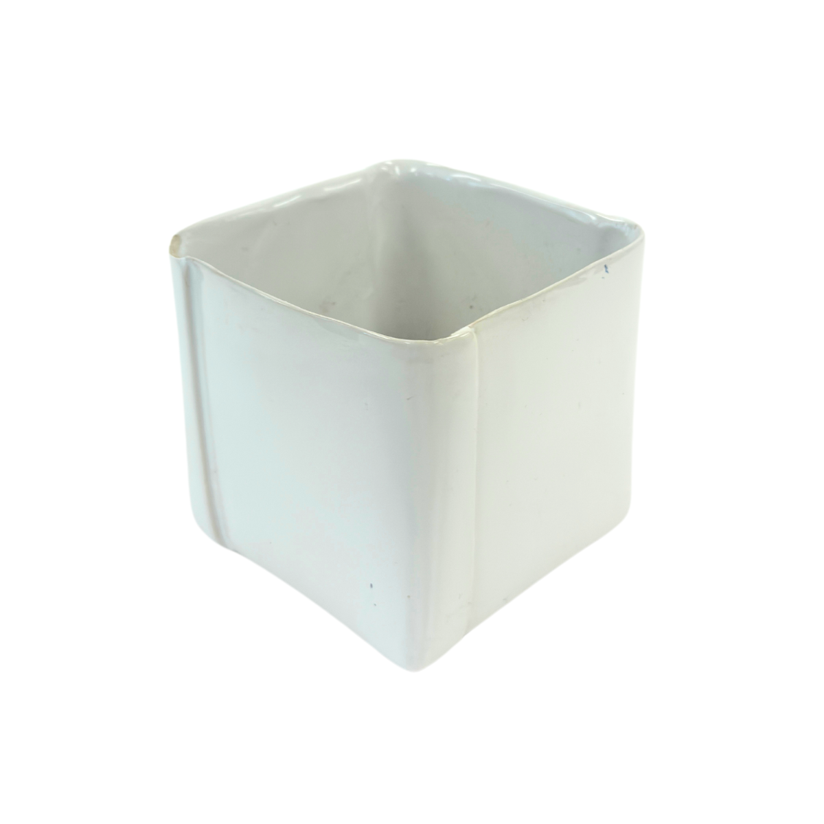 Draper Square White Vase