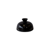 Vase - Stoneware Black w/ Burgundy Stripes