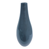 Medium Blue Low Bulb Shape Lacquer Vase