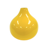 Small Yellow Lacquer Low Bulb Shape Vase